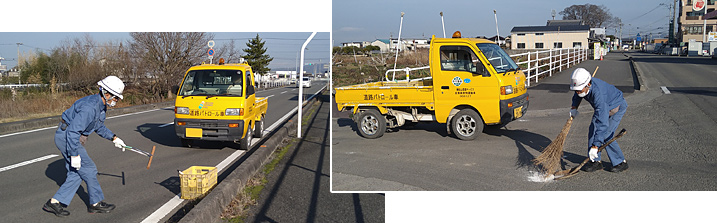 道路パトロール活動中の写真
