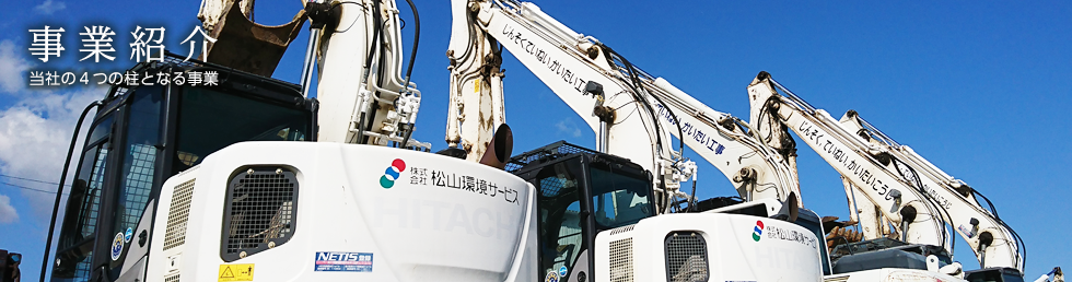 事業紹介　当社の4つの柱となる事業